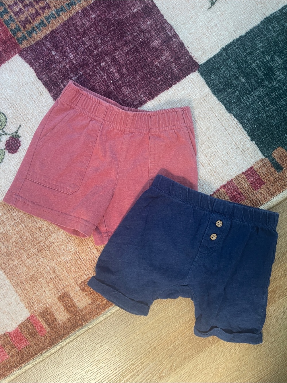 OshKosh B'gosh Red and Navy Toddler Pull-On Shorts Bundle